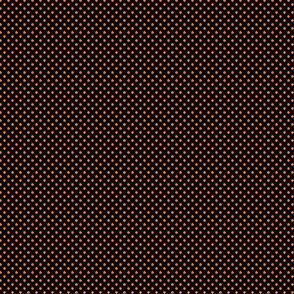 Polka Dots Pumpkin Orange On Black 1:6