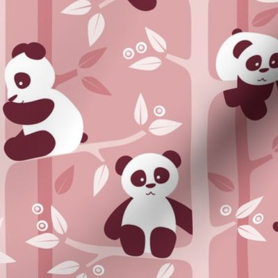 panda forest - pink