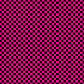 Checkerboard Large Black And Magenta