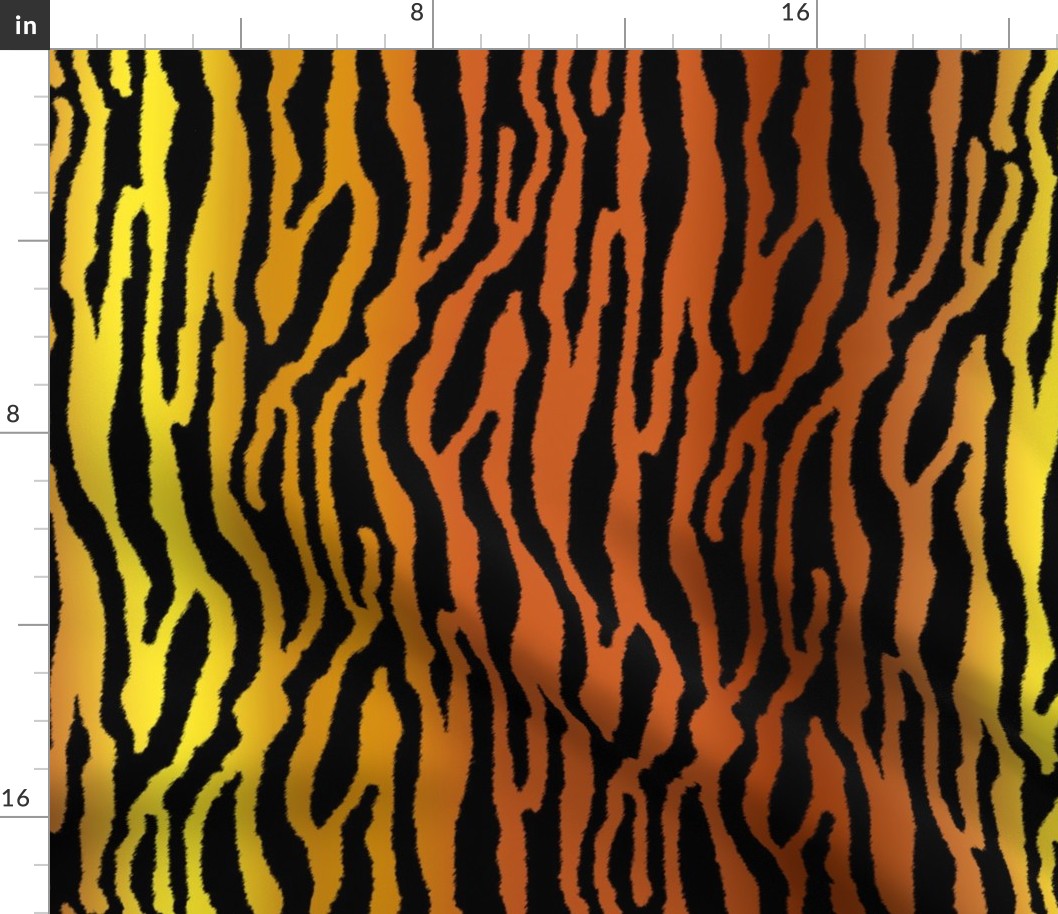 Tiger Stripes on Golden Brown Vertical Gradient