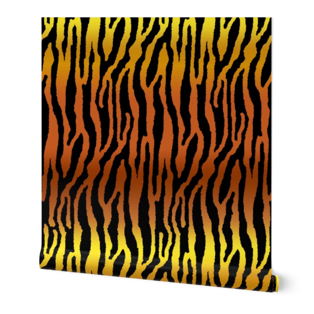 Tiger Stripes on Golden Brown Horizontal Gradient