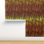 Tiger Stripes on Golden Brown Horizontal Gradient