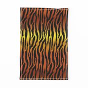 Tiger Stripes on Golden Brown Horizontal Gradient