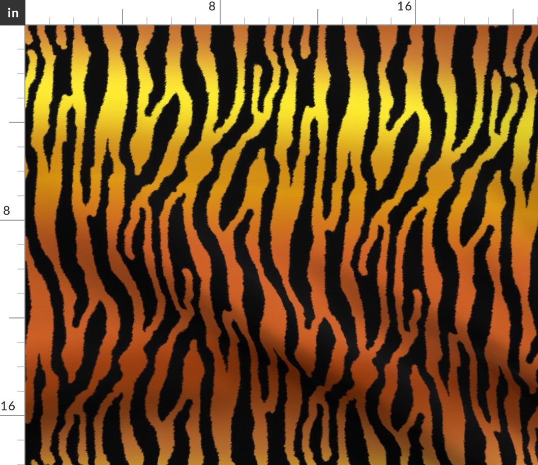 Tiger Stripes on Golden Brown Horizontal Gradient