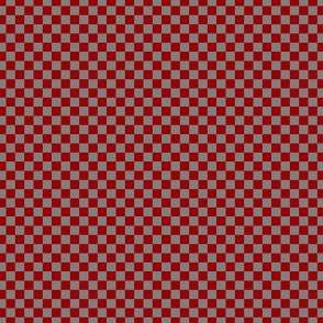 Checkerboard Large Grey And Cherry Red