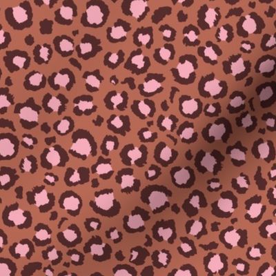 Terra Cotta and Blush Pink Leopard Spots Print - Animal Print