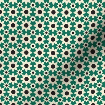 retro kitchen flower teal