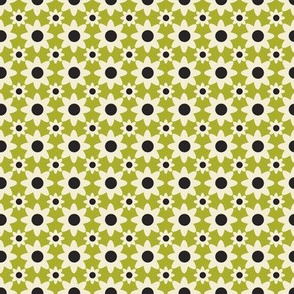 retro kitchen flower green