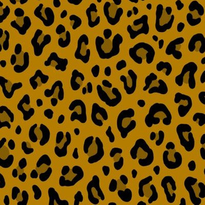 ★ LEOPARD PRINT in MUSTARD ★ Medium Scale / Collection : Leopard Spots – Punk Rock Animal Prints