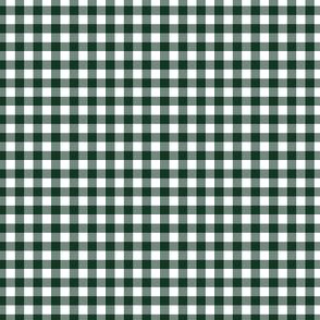 Gingham Large Phthalo Green And White 1:6