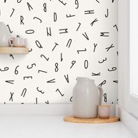 Little Alphabet - Ivory and Black (Small)