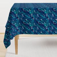 Midnight Winter  Berries | Navy Teal White