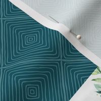 Sloth Cheater Quilt – Patchwork Blanket Baby Boy Bedding, Teal Blue Green, Design GL