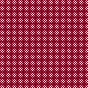 Polka Dots White On Burgundy 1:6