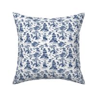 Mini Blue Willow Toile