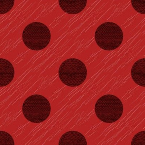 Scale Texture Dot in Red and Black