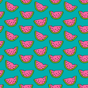 Watermelon on Teal