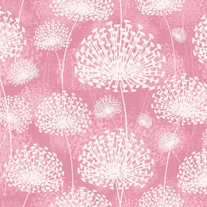 vintage Dandelions pastel pink