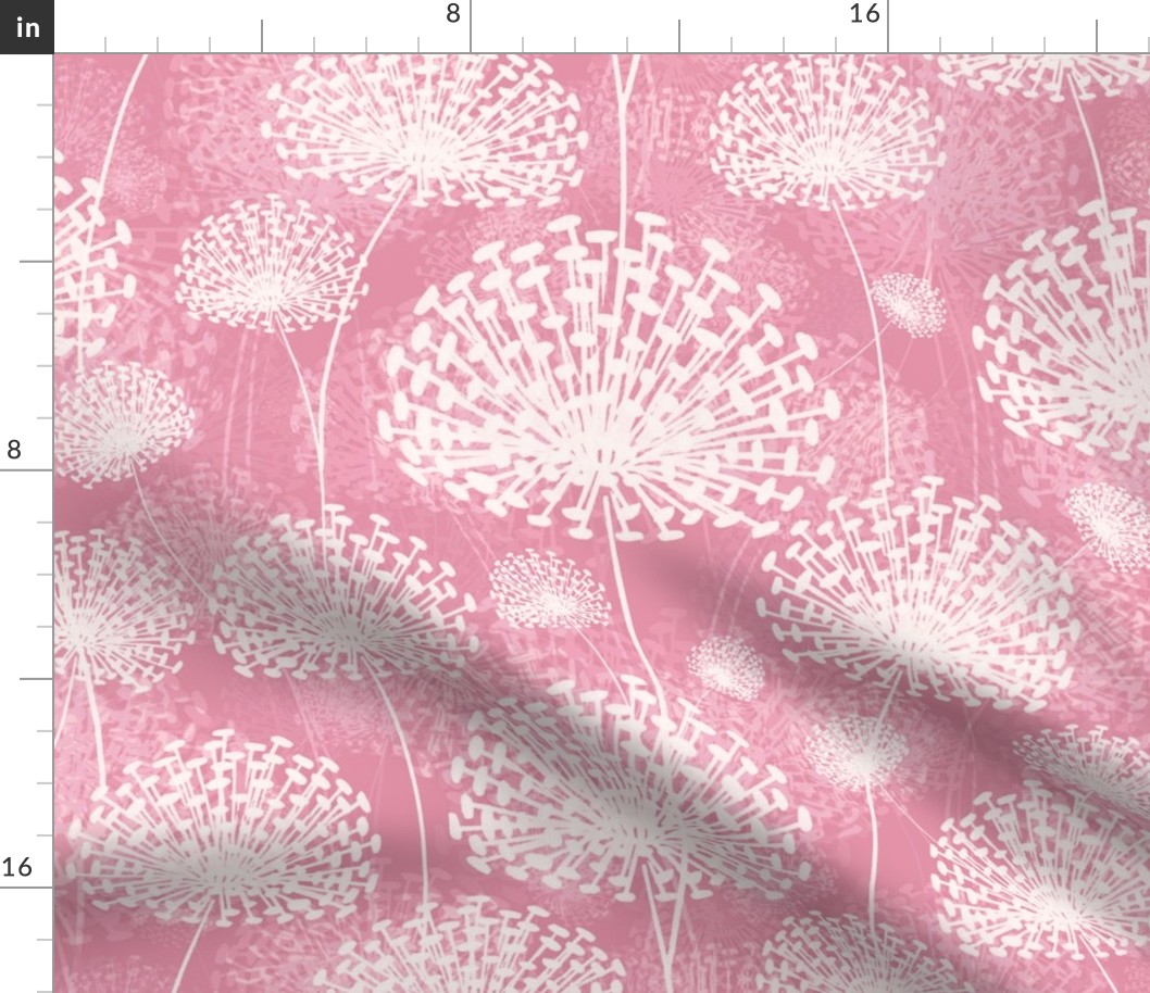 vintage Dandelions pastel pink