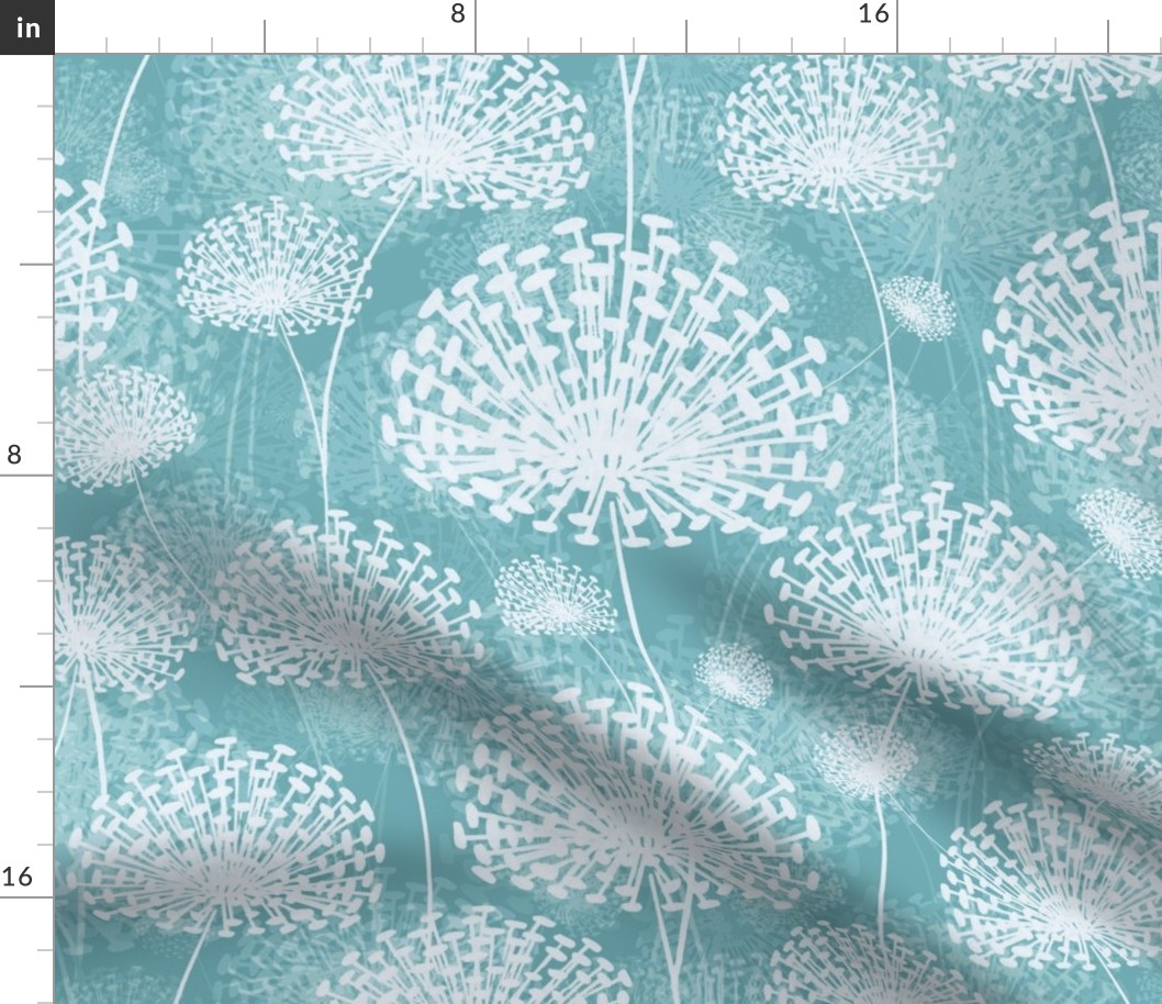 vintage Dandelions pastel blue