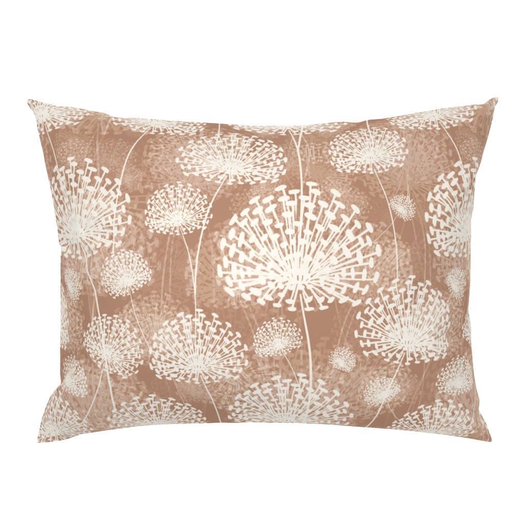 vintage Dandelions pastel brown