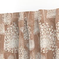 vintage Dandelions pastel brown