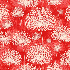 vintage Dandelions red