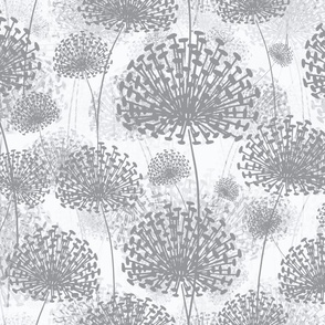 Grey and White Dandelions invert