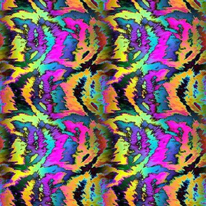 ANIMAL FUR STRIPES TIGER RAINBOW PSYCHEDELIC BRIGHT 3 by Paysmage