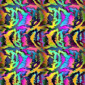 ANIMAL FUR STRIPES TIGER TAIL RAINBOW PSYCHEDELIC BRIGHT 4