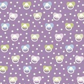 Pacis and Dots in Purple, Green & Blue