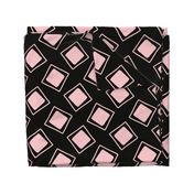 Funky Bold Squares // Black & Baby Pink