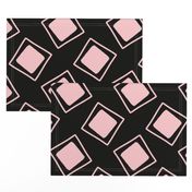 Funky Bold Squares // Black & Baby Pink