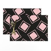 Funky Bold Squares // Black & Baby Pink