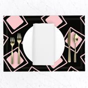 Funky Bold Squares // Black & Baby Pink