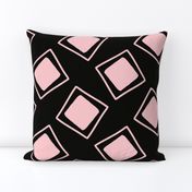 Funky Bold Squares // Black & Baby Pink