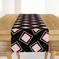 Funky Bold Squares // Black & Baby Pink