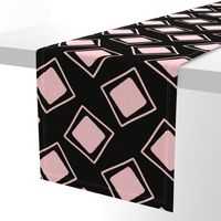 Funky Bold Squares // Black & Baby Pink