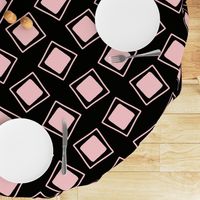 Funky Bold Squares // Black & Baby Pink