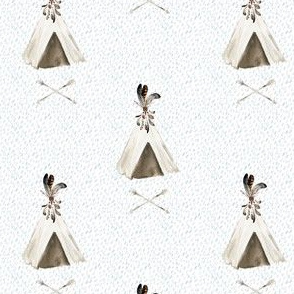 4" Floral Boho Teepee Rain