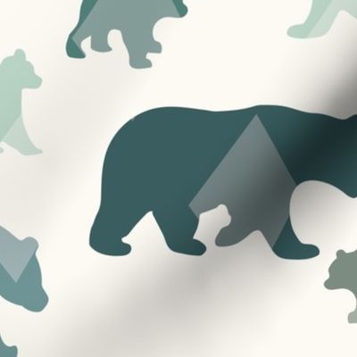 Bears & Cubs - Large - Teal 