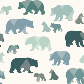 Bears & Cubs - Large - Teal 