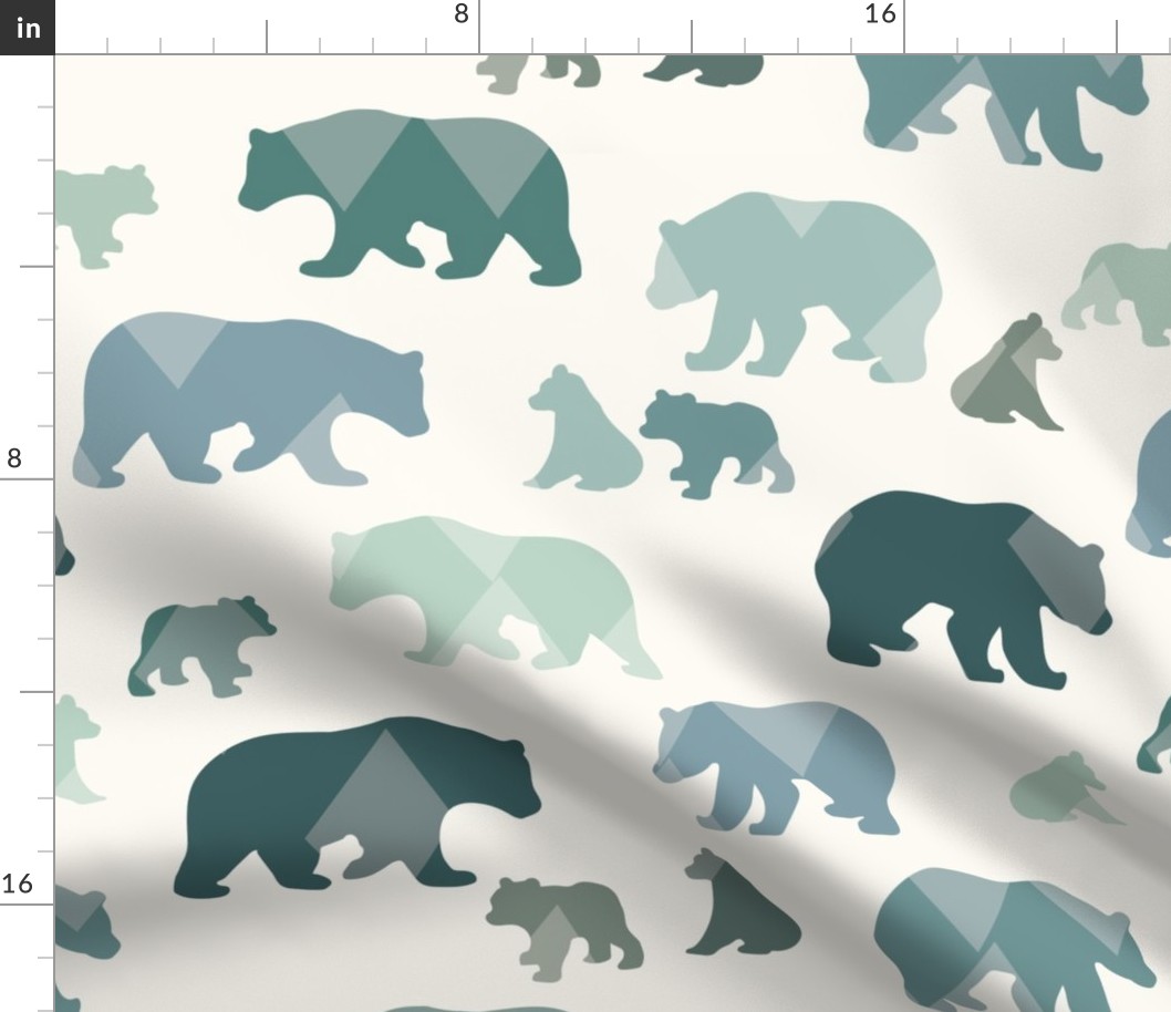 Bears & Cubs - Large - Teal 