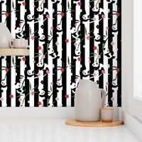 Fantastic Pandastic//Cute playful Panda// bamboo Black stripe