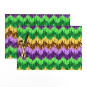 Mardi Gras Chevron Paint Smears