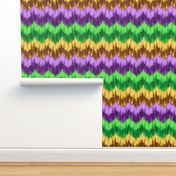 Mardi Gras Chevron Paint Smears