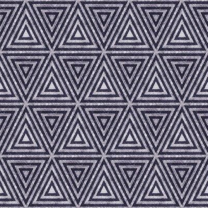 Dark Purple Distressed Triangles
