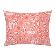 Hedgehog Paisley Living Coral