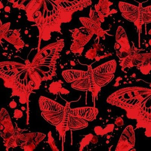 Blood Splatter Drip Moths