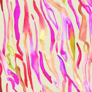 Watercolor Zebra Print in Hot Pink